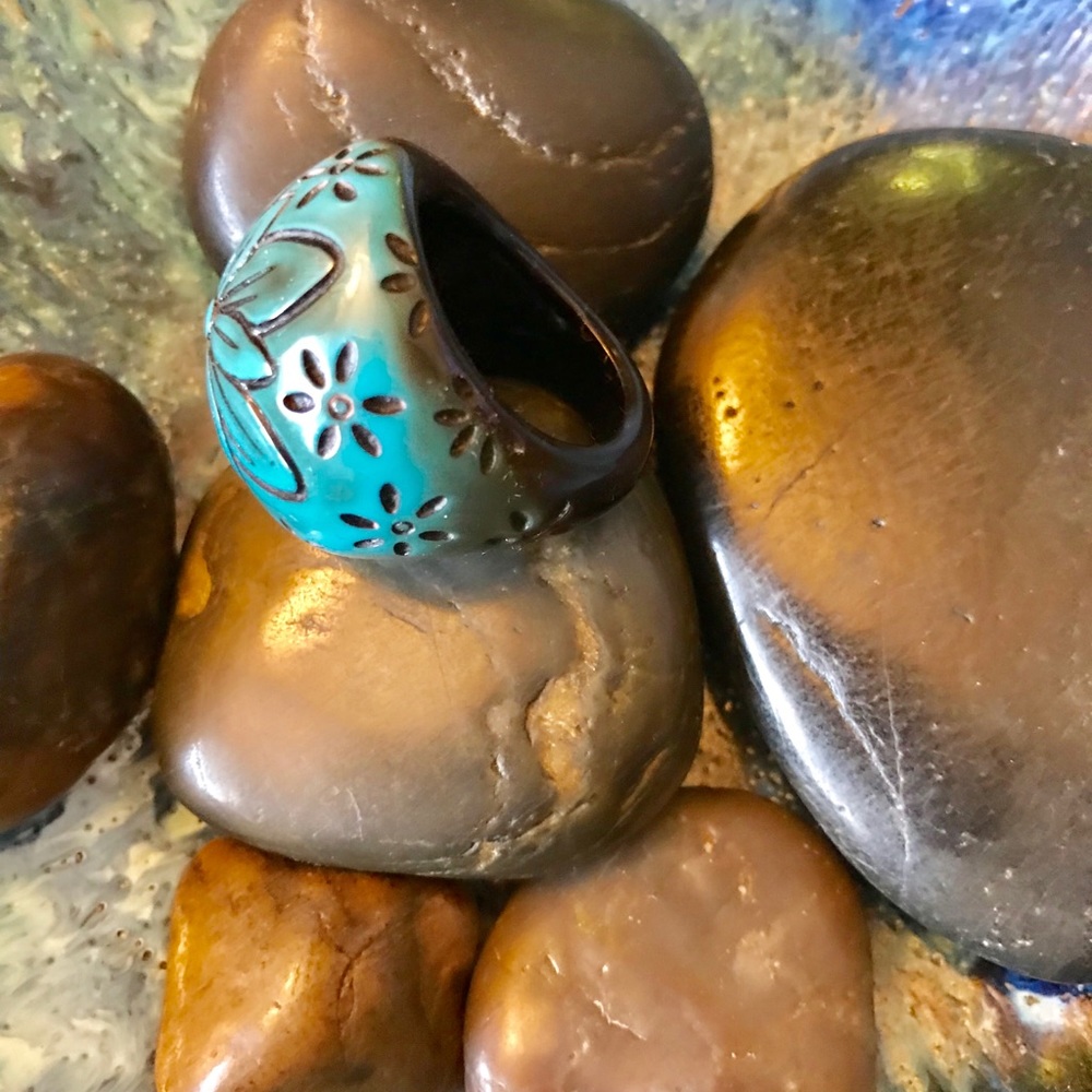 Turquoise colored ring - Picture 2 of 3
